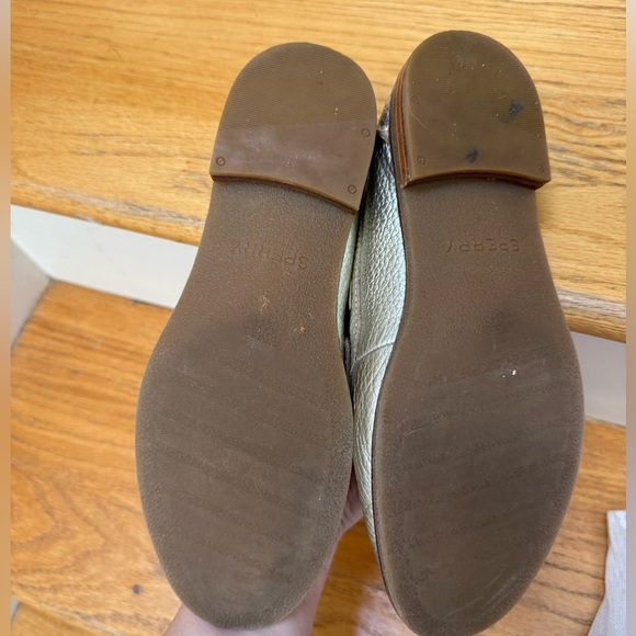 Sperry Women’s Seaport Penny Loafer Gold Gilded Slip on Loafers Size 6.5 - Picture 6 of 9